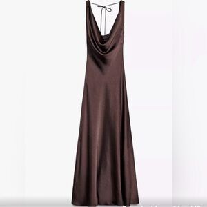 Zara Brown Midi Dress